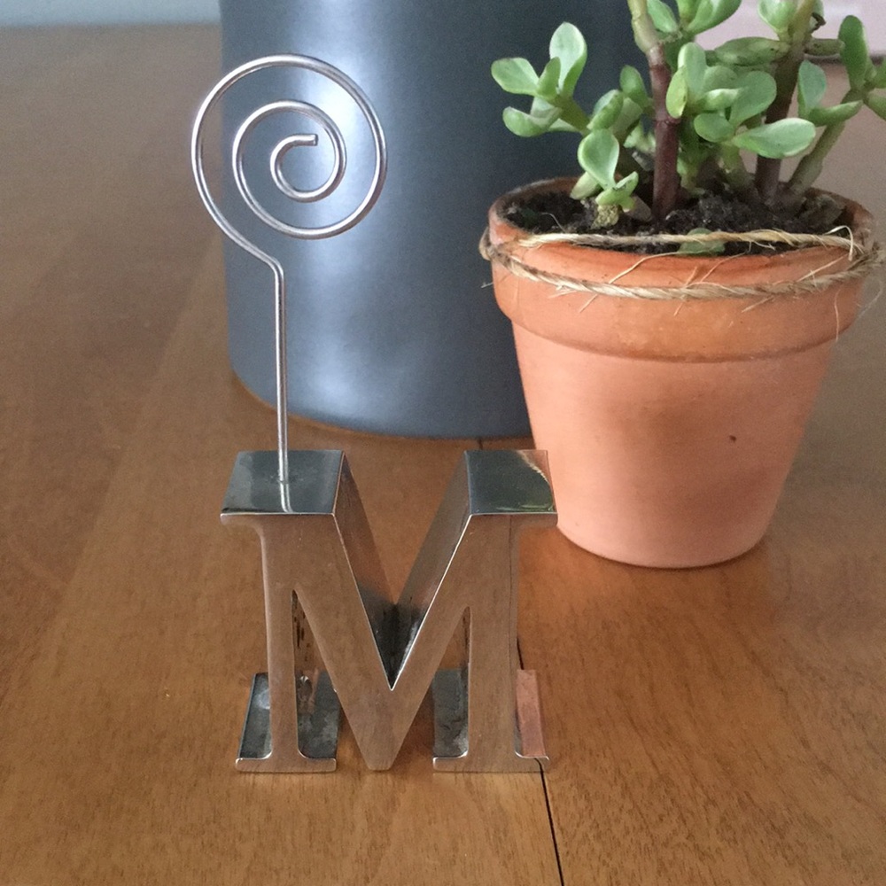 “M” Initial Photo Holder